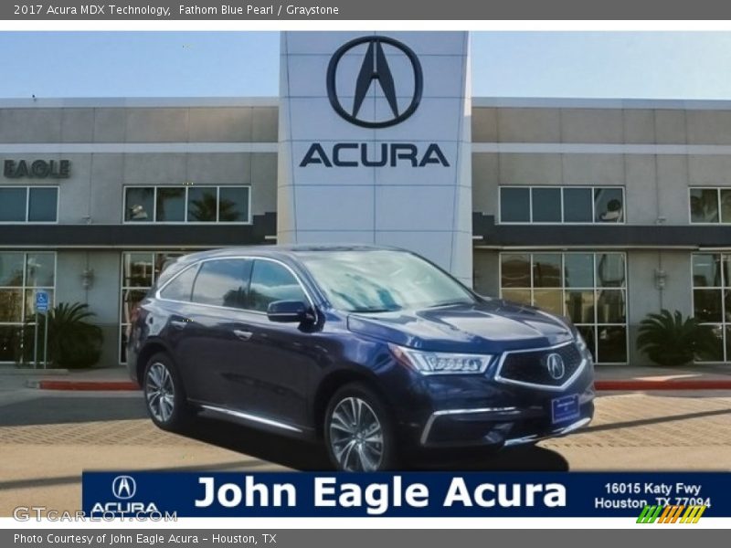 Fathom Blue Pearl / Graystone 2017 Acura MDX Technology