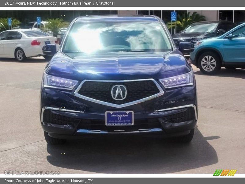 Fathom Blue Pearl / Graystone 2017 Acura MDX Technology