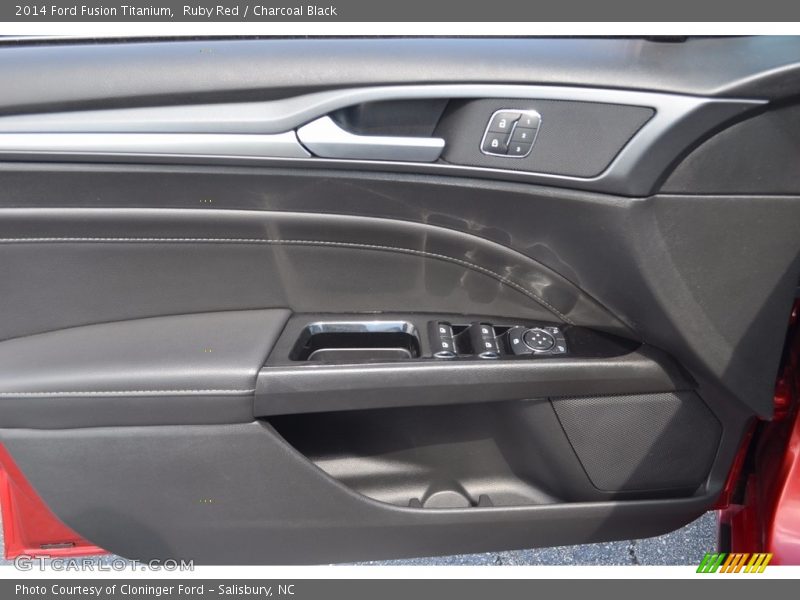 Ruby Red / Charcoal Black 2014 Ford Fusion Titanium