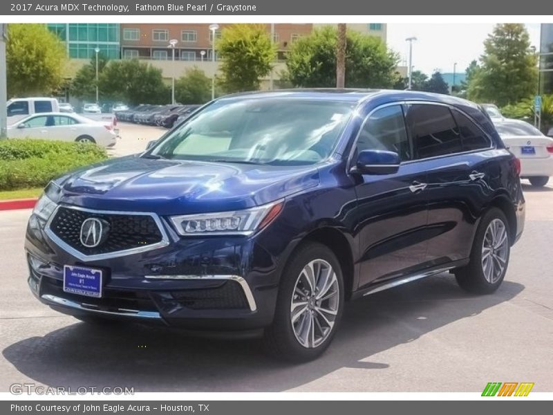 Fathom Blue Pearl / Graystone 2017 Acura MDX Technology