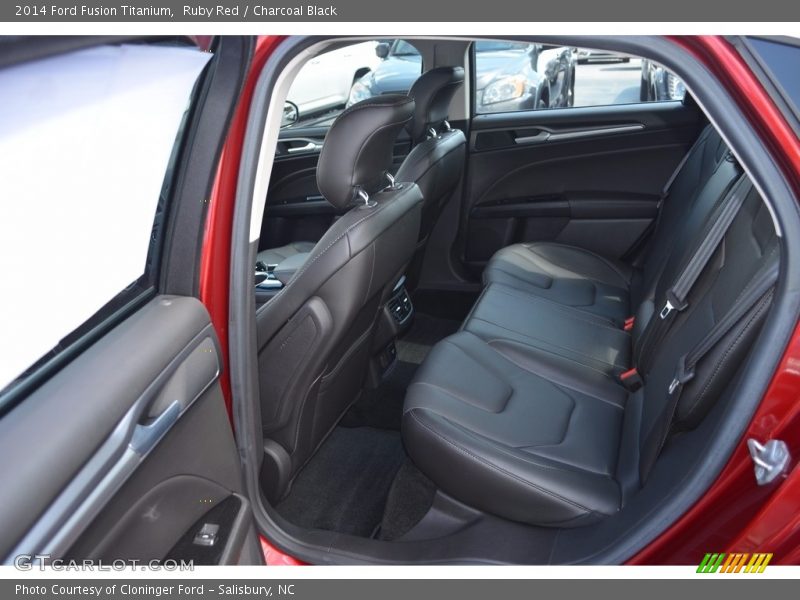 Ruby Red / Charcoal Black 2014 Ford Fusion Titanium