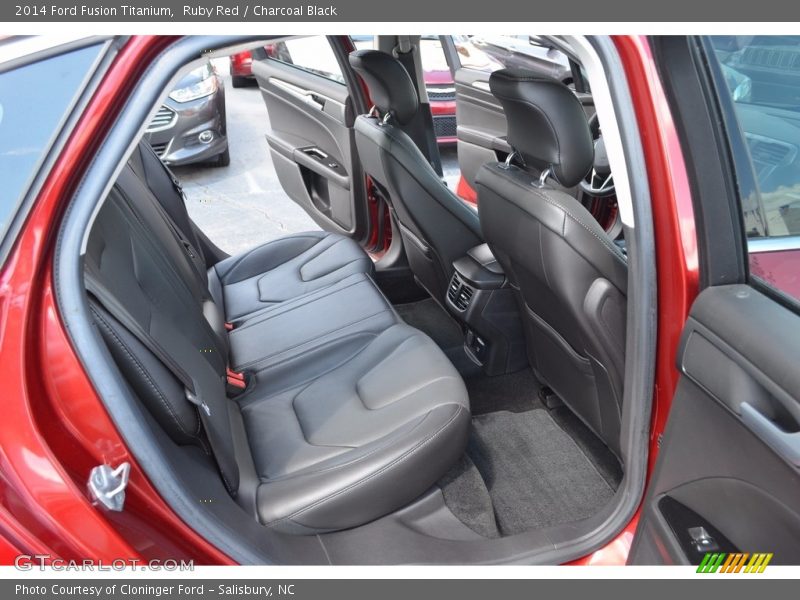 Ruby Red / Charcoal Black 2014 Ford Fusion Titanium