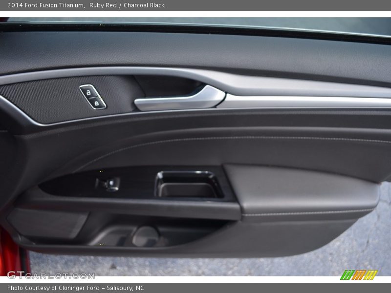 Ruby Red / Charcoal Black 2014 Ford Fusion Titanium