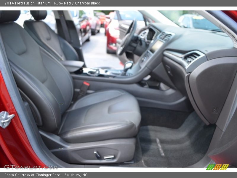 Ruby Red / Charcoal Black 2014 Ford Fusion Titanium