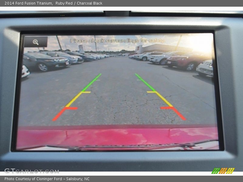 Ruby Red / Charcoal Black 2014 Ford Fusion Titanium
