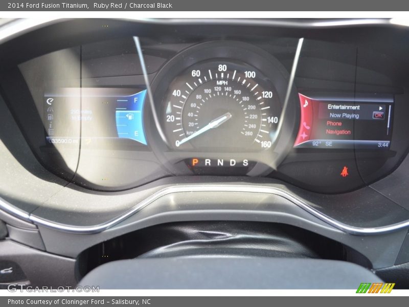 Ruby Red / Charcoal Black 2014 Ford Fusion Titanium