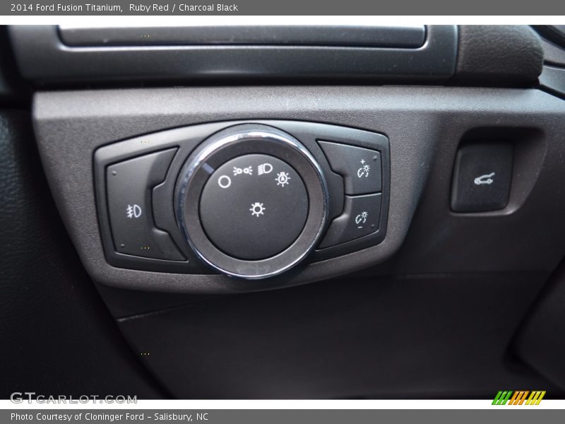 Ruby Red / Charcoal Black 2014 Ford Fusion Titanium