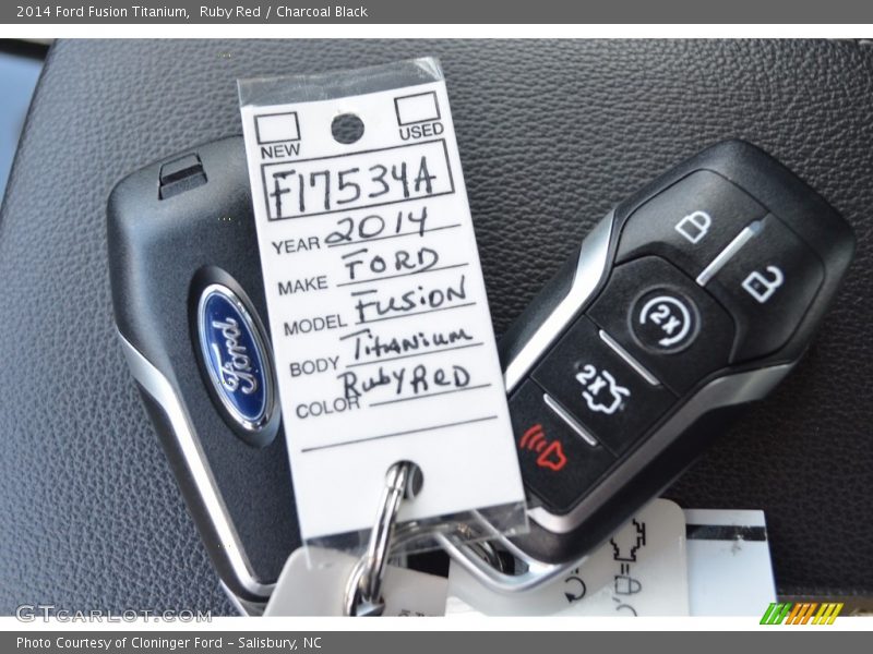 Ruby Red / Charcoal Black 2014 Ford Fusion Titanium
