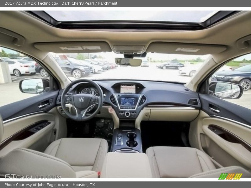 Dark Cherry Pearl / Parchment 2017 Acura MDX Technology