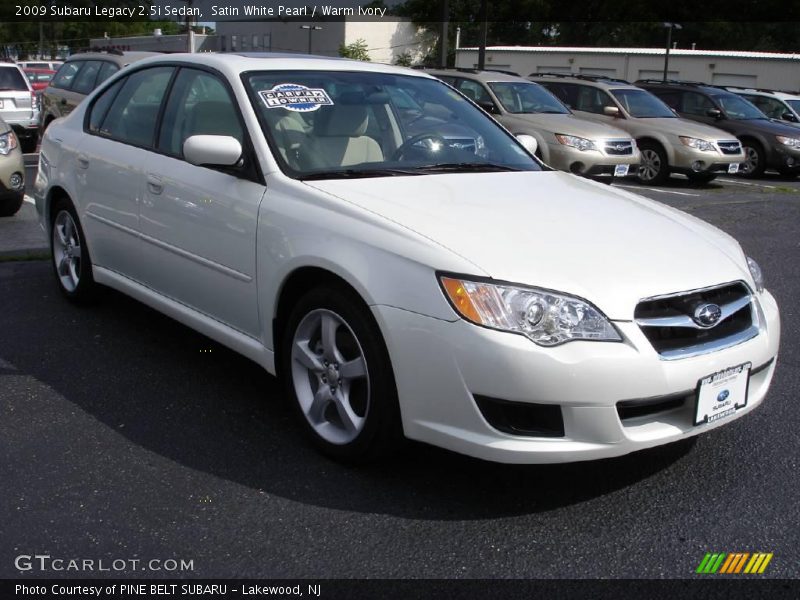 Satin White Pearl / Warm Ivory 2009 Subaru Legacy 2.5i Sedan