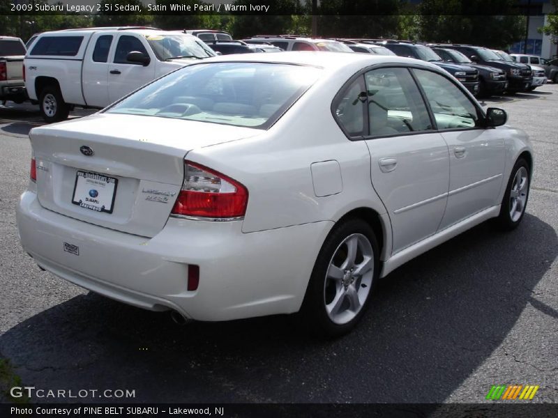 Satin White Pearl / Warm Ivory 2009 Subaru Legacy 2.5i Sedan