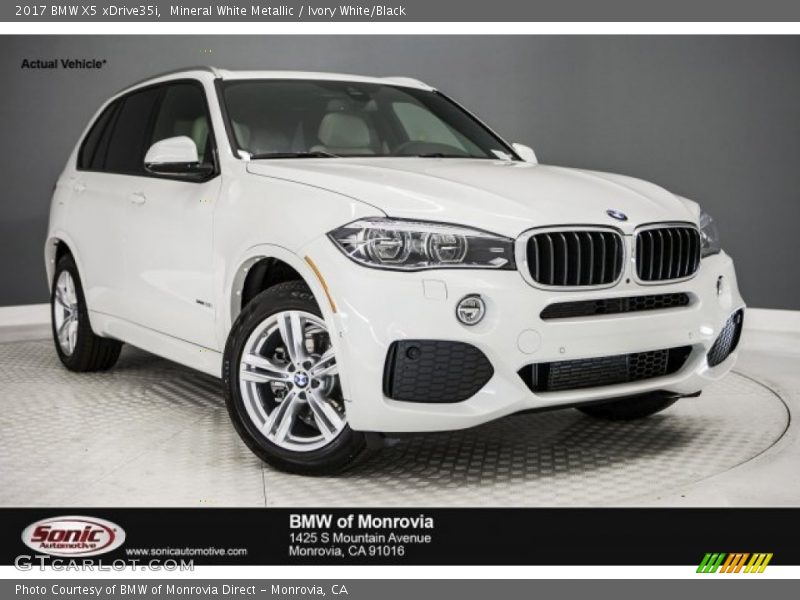 Mineral White Metallic / Ivory White/Black 2017 BMW X5 xDrive35i