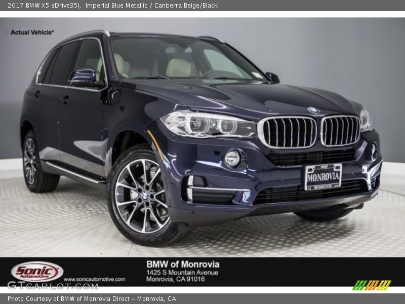 Imperial Blue Metallic / Canberra Beige/Black 2017 BMW X5 sDrive35i