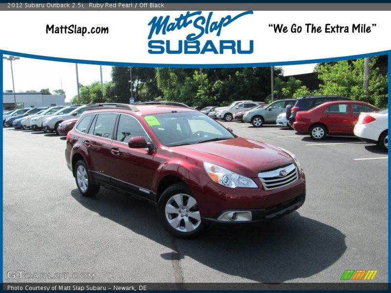 Ruby Red Pearl / Off Black 2012 Subaru Outback 2.5i