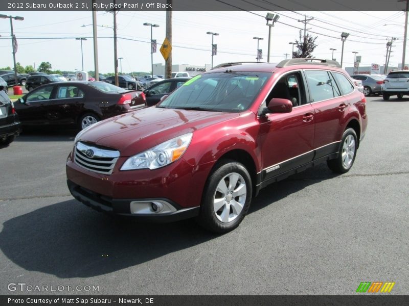Ruby Red Pearl / Off Black 2012 Subaru Outback 2.5i