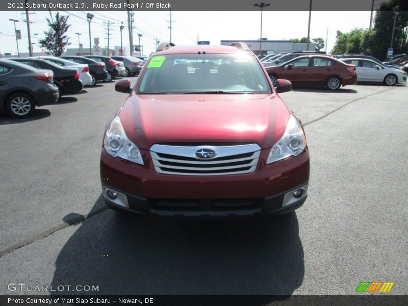 Ruby Red Pearl / Off Black 2012 Subaru Outback 2.5i