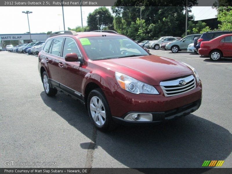 Ruby Red Pearl / Off Black 2012 Subaru Outback 2.5i