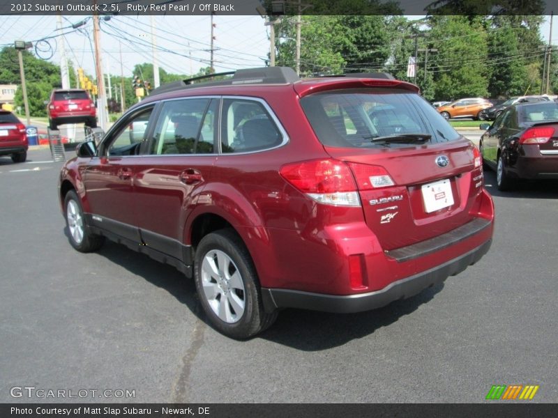 Ruby Red Pearl / Off Black 2012 Subaru Outback 2.5i