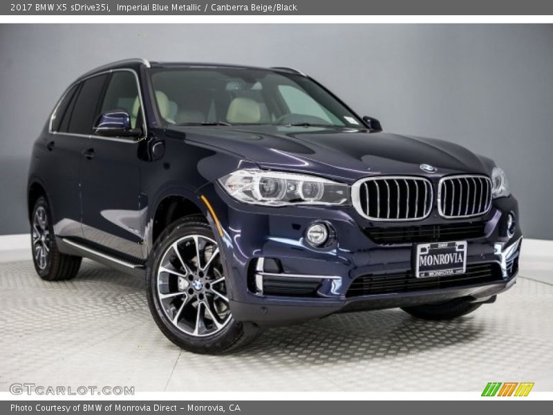 Imperial Blue Metallic / Canberra Beige/Black 2017 BMW X5 sDrive35i
