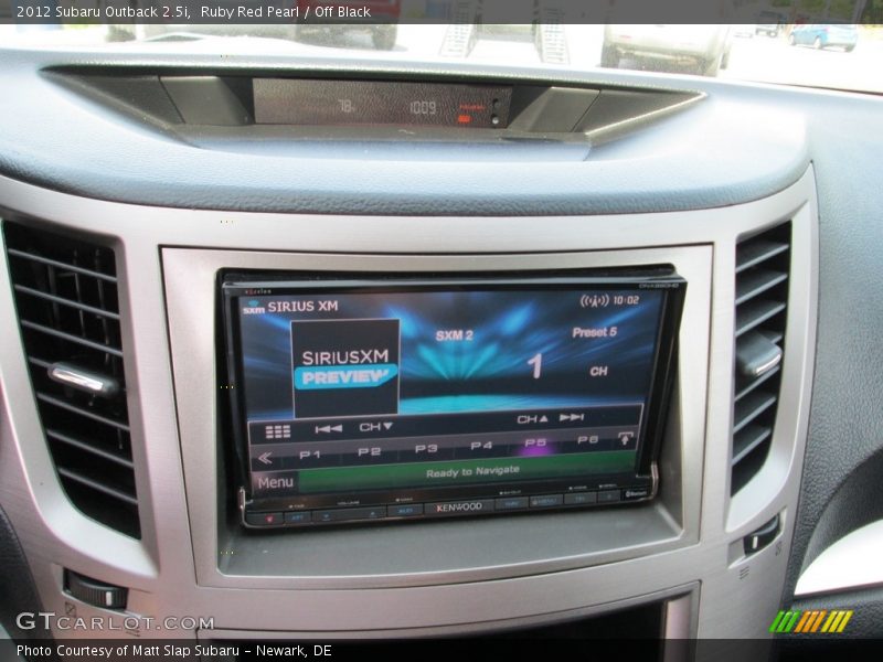 Ruby Red Pearl / Off Black 2012 Subaru Outback 2.5i