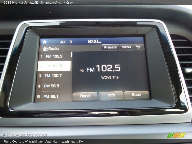 Symphony Silver / Gray 2018 Hyundai Sonata SE