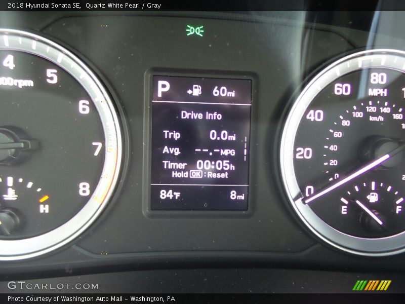 Quartz White Pearl / Gray 2018 Hyundai Sonata SE