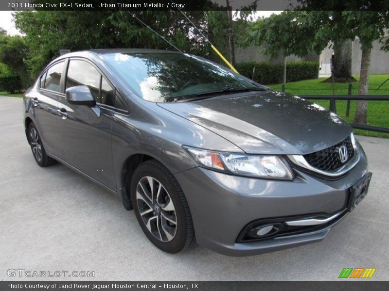 Urban Titanium Metallic / Gray 2013 Honda Civic EX-L Sedan