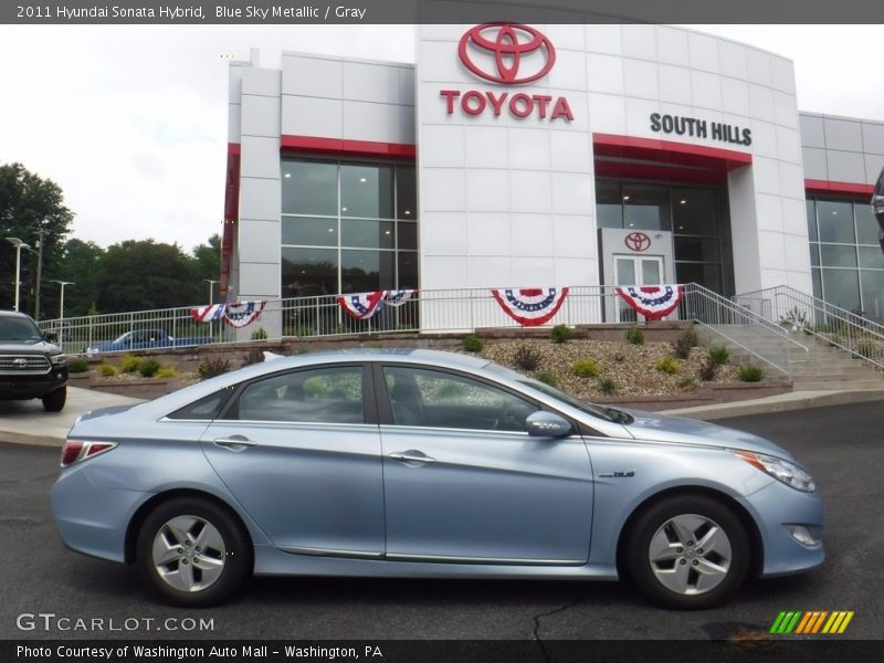 Blue Sky Metallic / Gray 2011 Hyundai Sonata Hybrid