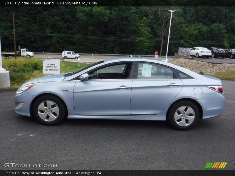 Blue Sky Metallic / Gray 2011 Hyundai Sonata Hybrid