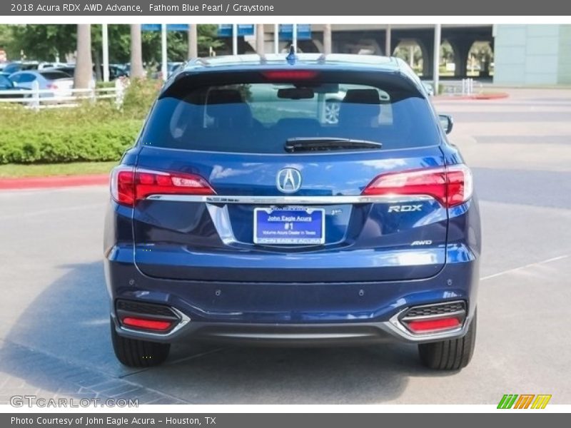 Fathom Blue Pearl / Graystone 2018 Acura RDX AWD Advance