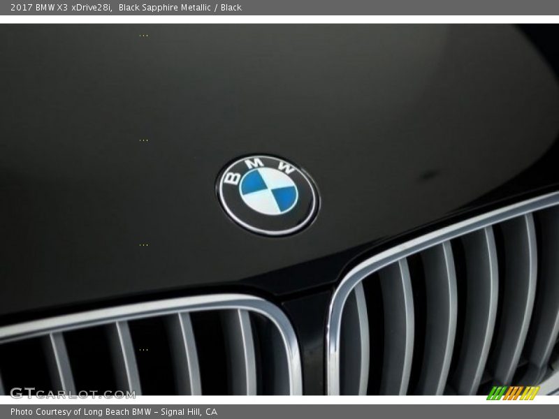 Black Sapphire Metallic / Black 2017 BMW X3 xDrive28i