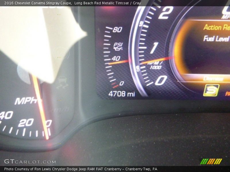 Long Beach Red Metallic Tintcoat / Gray 2016 Chevrolet Corvette Stingray Coupe