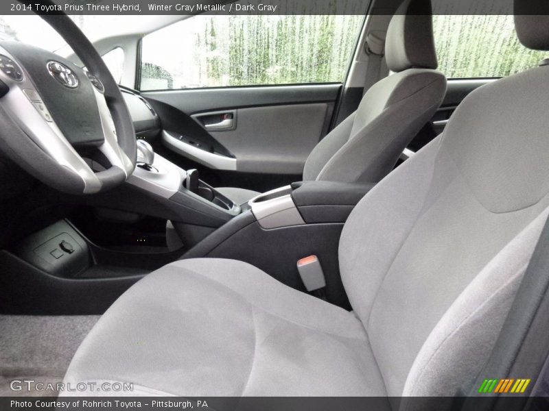 Winter Gray Metallic / Dark Gray 2014 Toyota Prius Three Hybrid