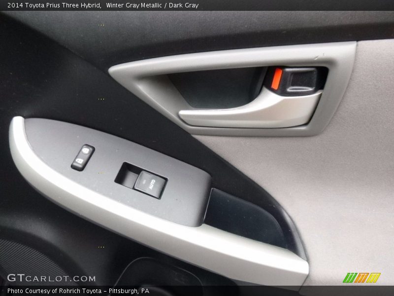 Winter Gray Metallic / Dark Gray 2014 Toyota Prius Three Hybrid
