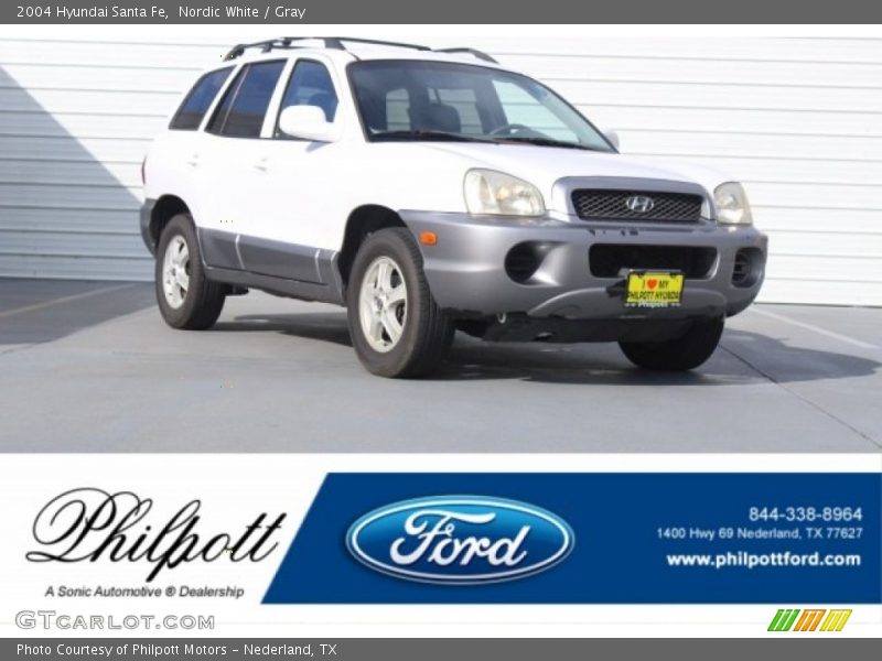 Nordic White / Gray 2004 Hyundai Santa Fe