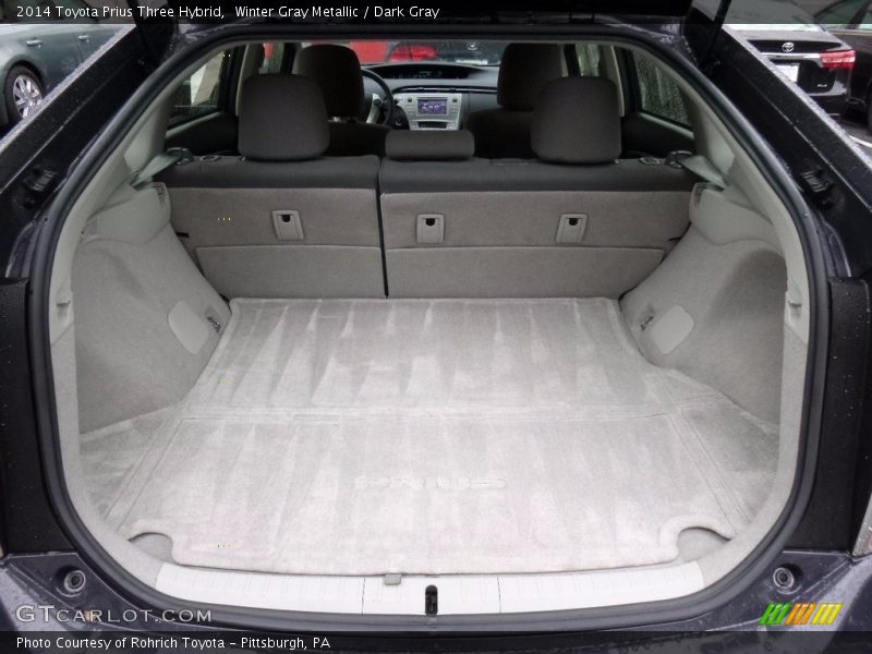 Winter Gray Metallic / Dark Gray 2014 Toyota Prius Three Hybrid