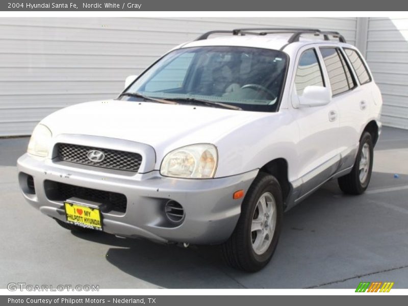 Nordic White / Gray 2004 Hyundai Santa Fe