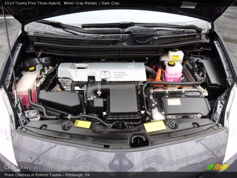 Winter Gray Metallic / Dark Gray 2014 Toyota Prius Three Hybrid