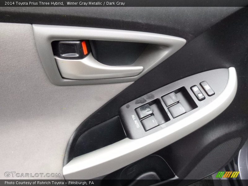 Winter Gray Metallic / Dark Gray 2014 Toyota Prius Three Hybrid