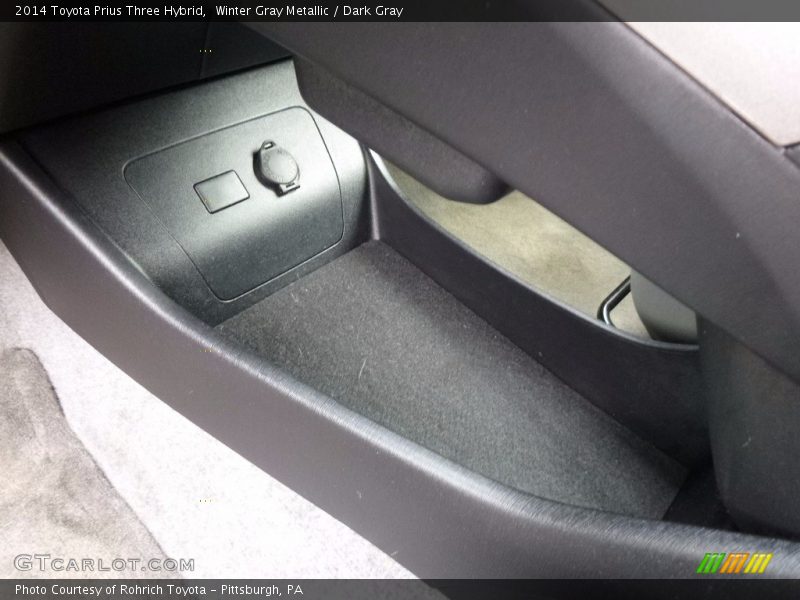 Winter Gray Metallic / Dark Gray 2014 Toyota Prius Three Hybrid