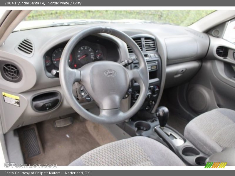 Nordic White / Gray 2004 Hyundai Santa Fe