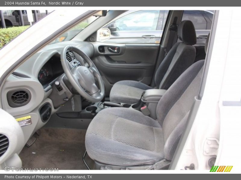 Nordic White / Gray 2004 Hyundai Santa Fe