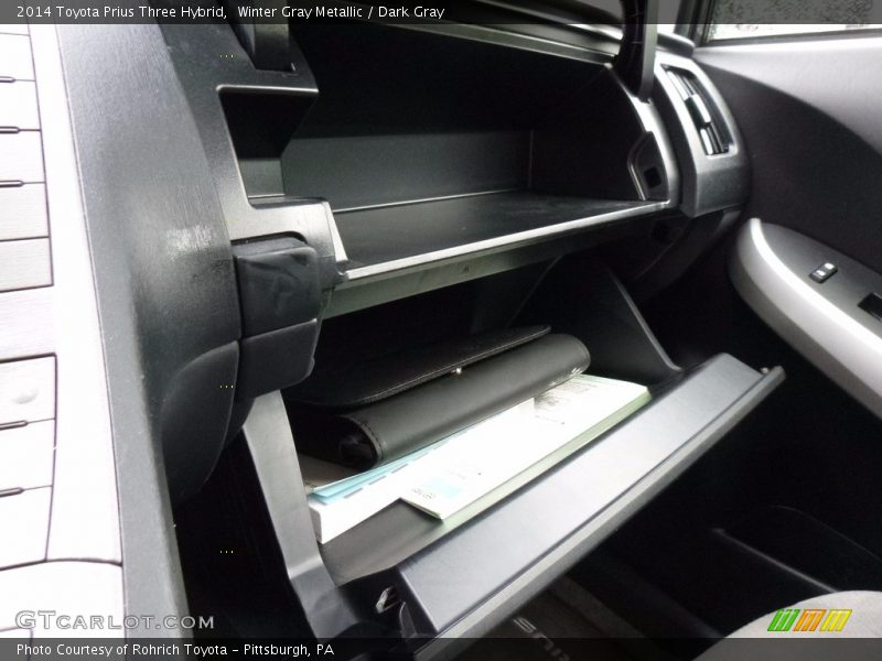 Winter Gray Metallic / Dark Gray 2014 Toyota Prius Three Hybrid
