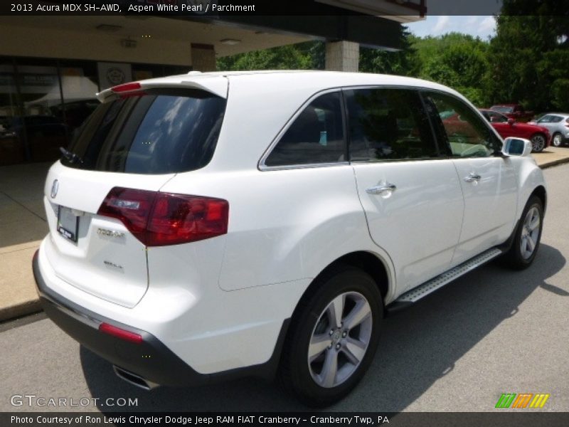 Aspen White Pearl / Parchment 2013 Acura MDX SH-AWD