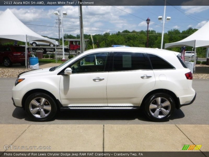 Aspen White Pearl / Parchment 2013 Acura MDX SH-AWD