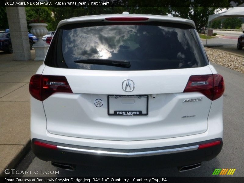 Aspen White Pearl / Parchment 2013 Acura MDX SH-AWD
