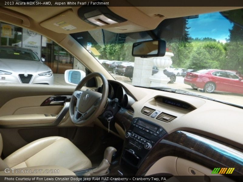 Aspen White Pearl / Parchment 2013 Acura MDX SH-AWD