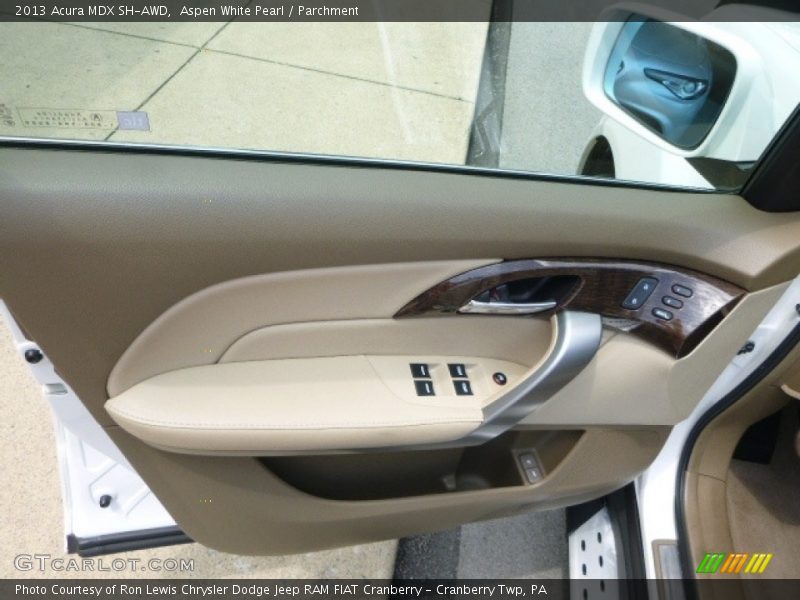 Aspen White Pearl / Parchment 2013 Acura MDX SH-AWD