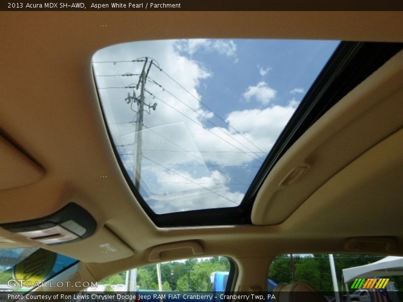 Aspen White Pearl / Parchment 2013 Acura MDX SH-AWD
