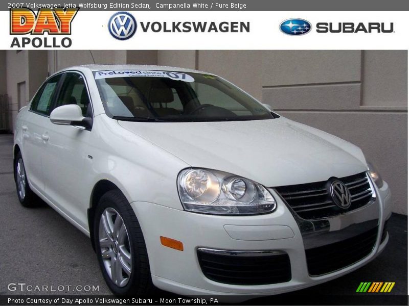 Campanella White / Pure Beige 2007 Volkswagen Jetta Wolfsburg Edition Sedan